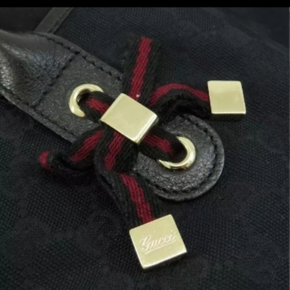 GUCCI Auth Sherry Canvas & Leather Shoulder Bag Tote EUC - Picture 4 of 17